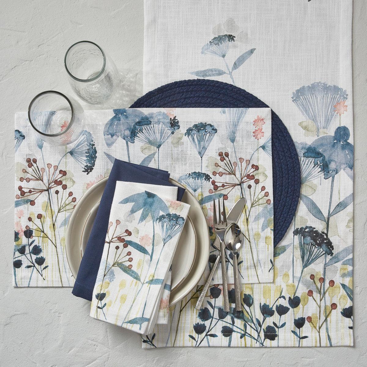 Layered Gardens Printed Napkin - Set of 4 Park Designs - The Fox Decor