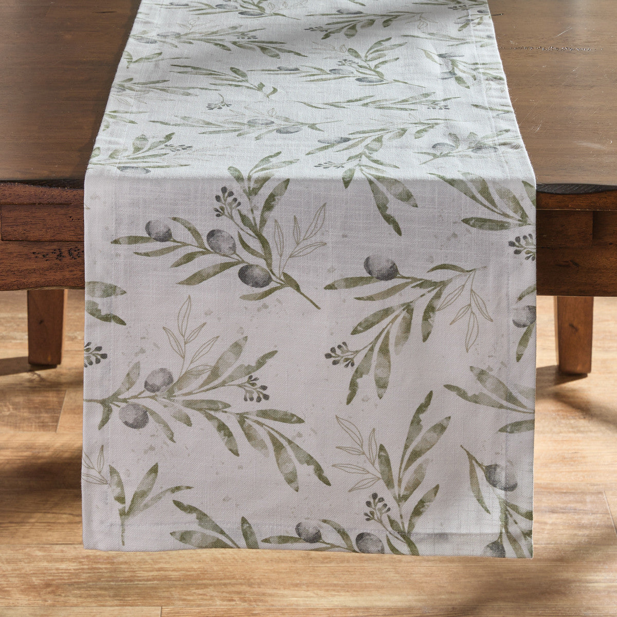 Olive Leaves Table Runner 54" L Set of 2 Park Designs - The Fox Decor