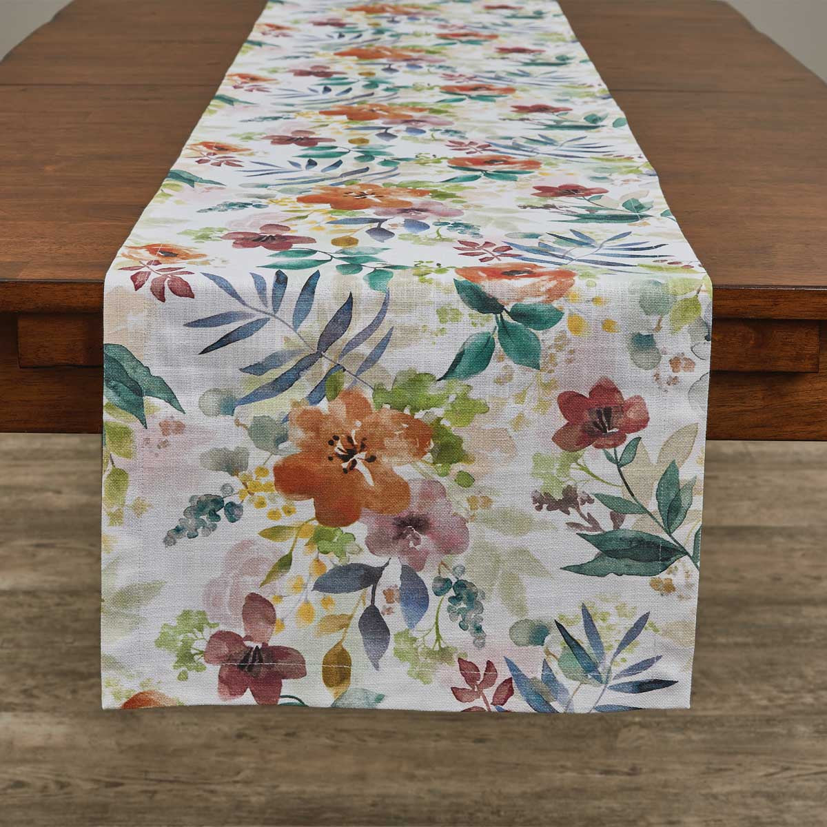 Amber Floral Printed Table Runner 72"L Park Designs