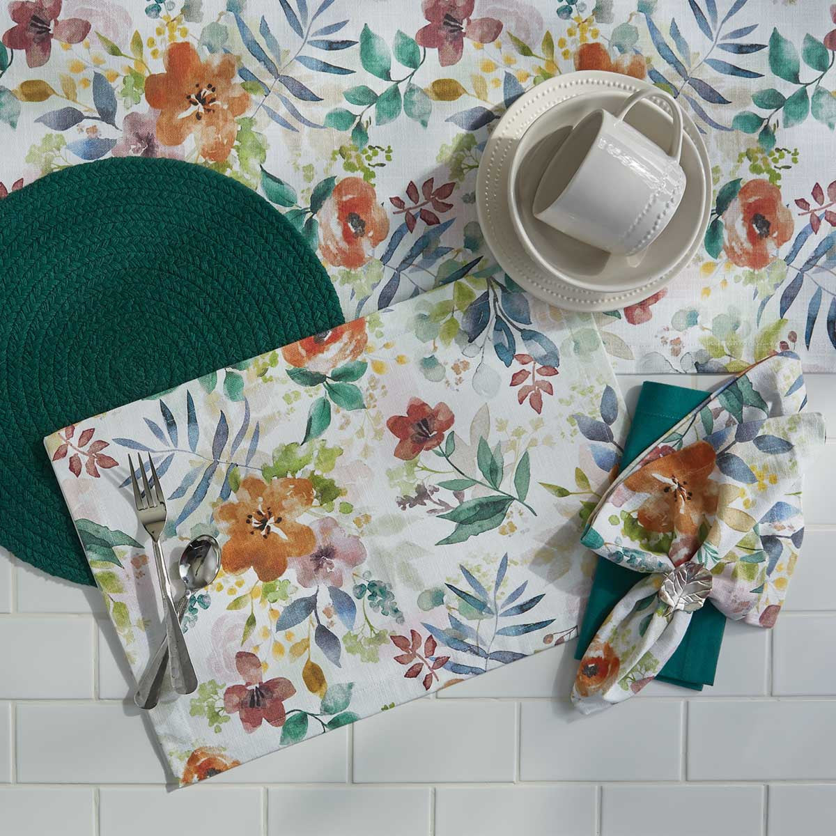 Amber Floral Printed Table Runner 72"L Park Designs - The Fox Decor