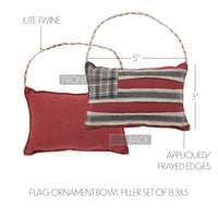 My Country Flag Ornament Bowl Filler Set of 8 3x5 - The Fox Decor