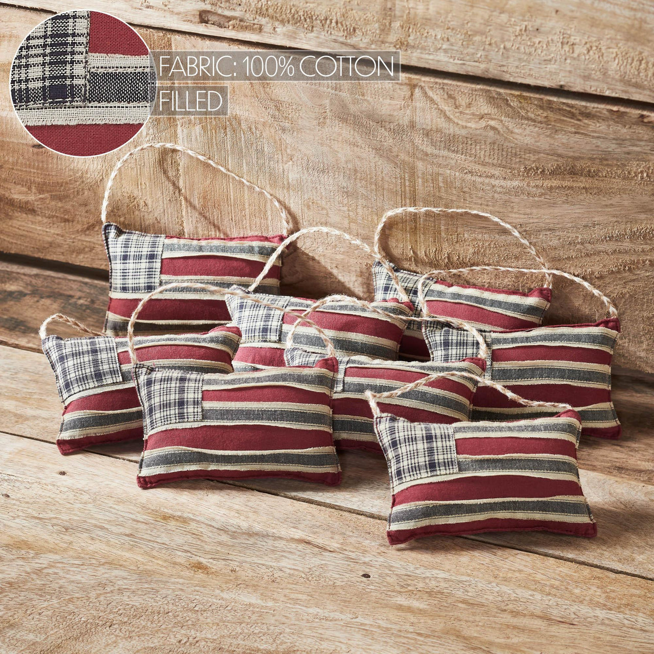 My Country Flag Ornament Bowl Filler Set of 8 3x5 - The Fox Decor