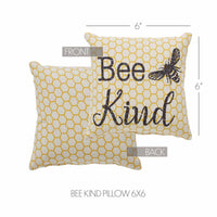 Buzzy Bees Bee Kind Pillow 6x6 - The Fox Decor