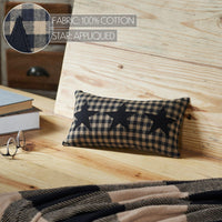 Black Check Star Pillow 7x13 - The Fox Decor