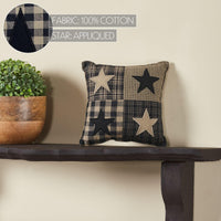 Thumbnail for Black Check Star Pillow 6x6 - The Fox Decor