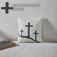 Risen 3 Crosses Pillow 12x12 - The Fox Decor