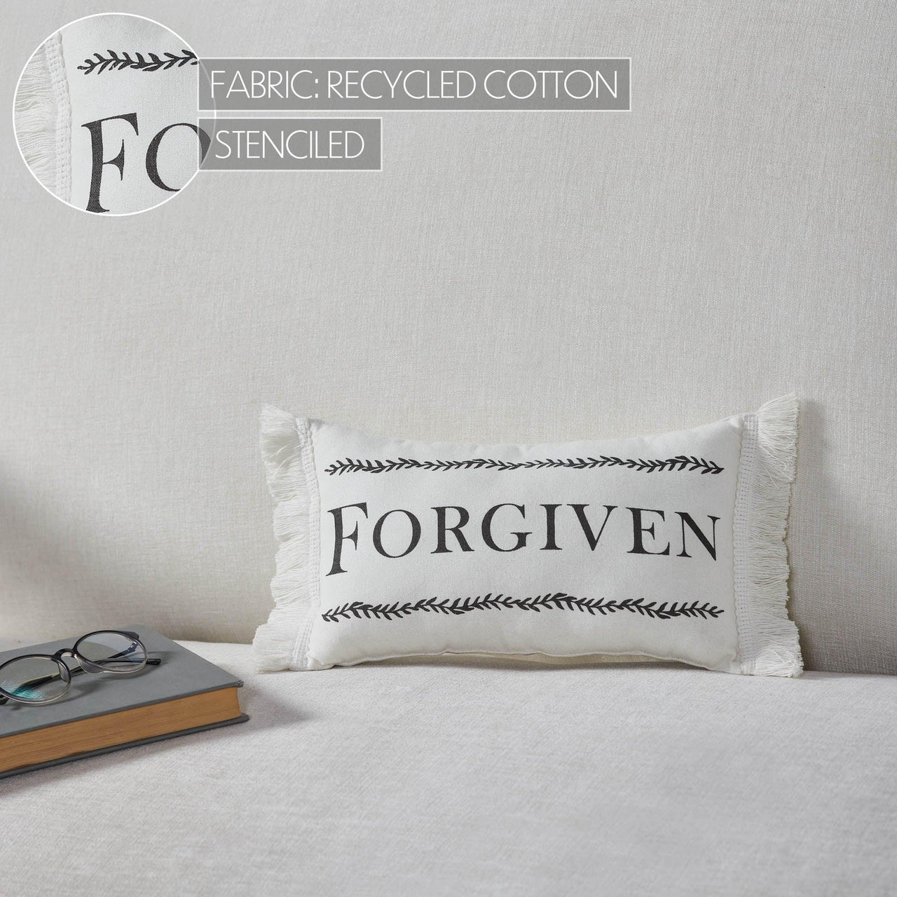 Risen Forgiven Pillow 7x13 - The Fox Decor
