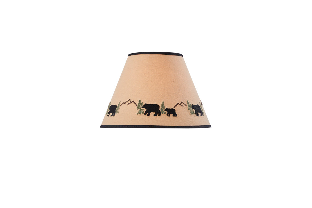 Black Bear Embroidered Shade - 12" Park Designs
