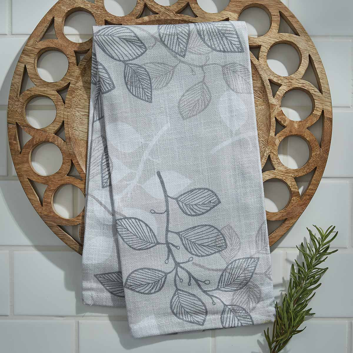 Jungle Leaf Printed Towel Set of 2  Park Designs