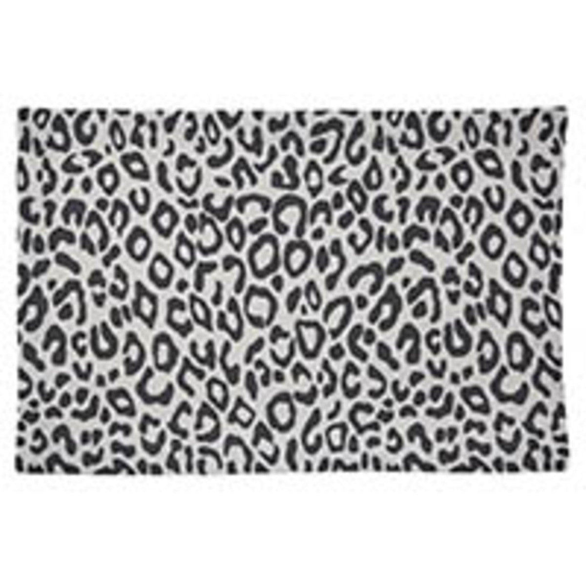Safari Leopard Printed Placemat - Black Set of 4  Park Designs
