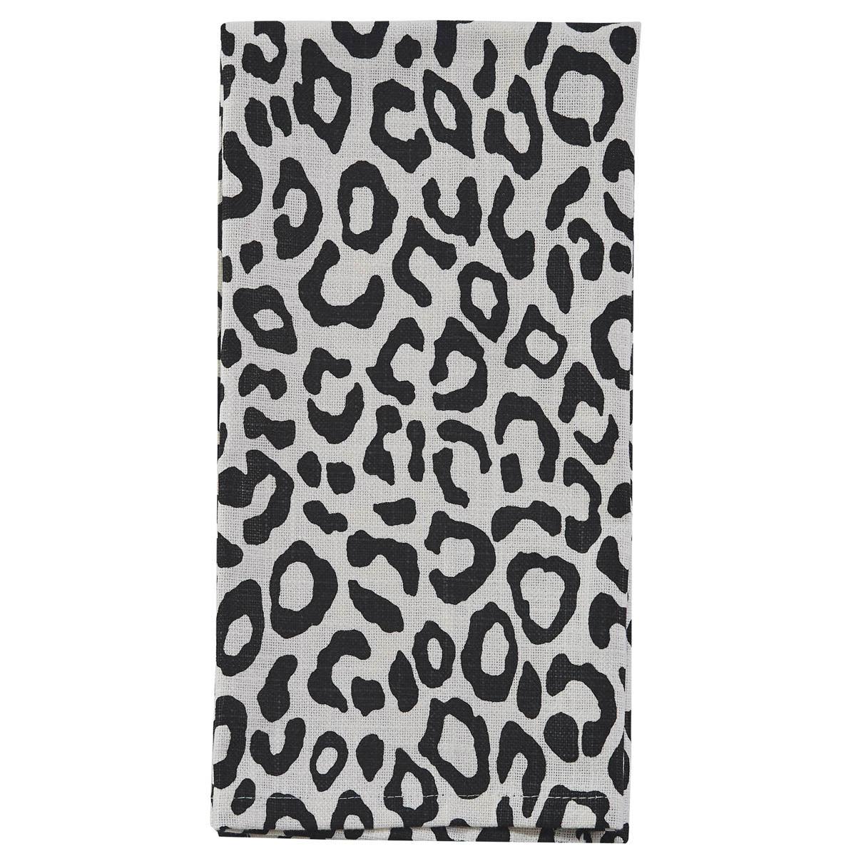 Safari Leopard Printed Towel - Black Set of 2 Park Designs - The Fox Decor