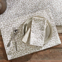 Thumbnail for Safari Leopard Printed Placemat - Natural Set of 4 Park Designs - The Fox Decor
