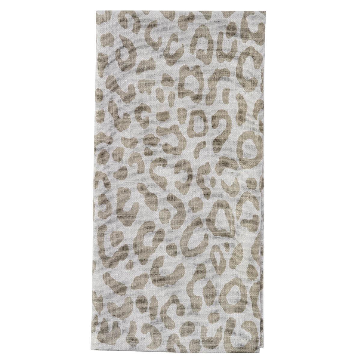 Safari Leopard Printed Towel - Natural Set of 2  Park Designs