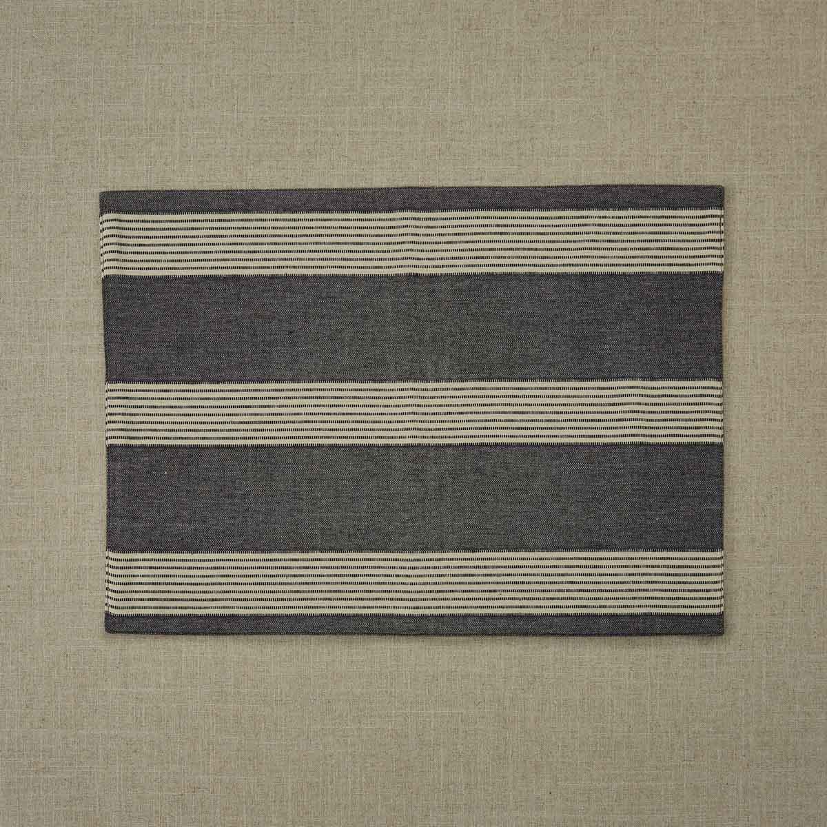 Graphite Stripe Placemats Set of 6 Park Designs - The Fox Decor
