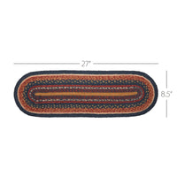 Thumbnail for Stratton Jute Stair Tread Oval Latex 8.5x27 VHC Brands - The Fox Decor