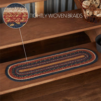 Thumbnail for Stratton Jute Stair Tread Oval Latex 8.5x27 VHC Brands - The Fox Decor