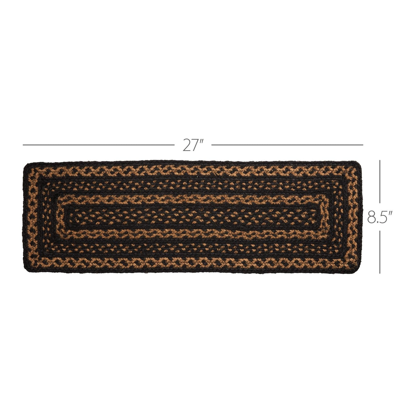 Farmhouse Jute Stair Tread Rect Latex 8.5x27 VHC Brands - The Fox Decor