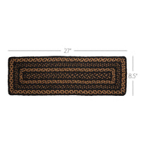 Thumbnail for Farmhouse Jute Stair Tread Rect Latex 8.5x27 VHC Brands - The Fox Decor