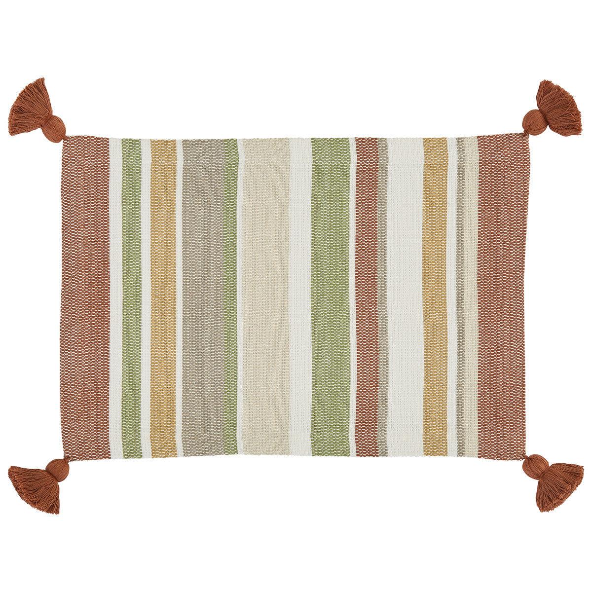 Terra Stripe Placemat Set of 12 Park Designs - The Fox Decor