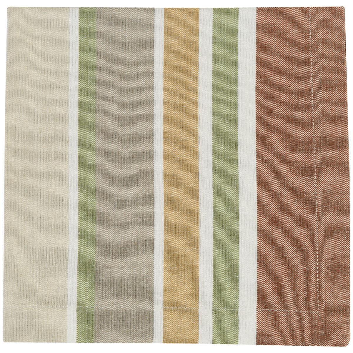 Terra Stripe Napkin Set of 12 Park Designs - The Fox Decor