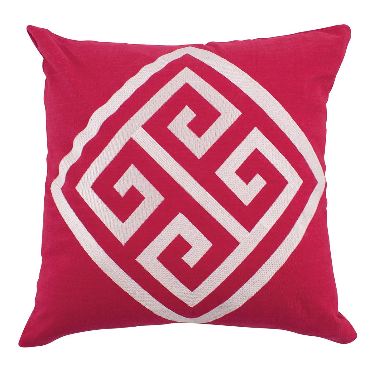 Embroidered Greek Key 16" Pillow Cover - Set of 4 Park Designs - The Fox Decor