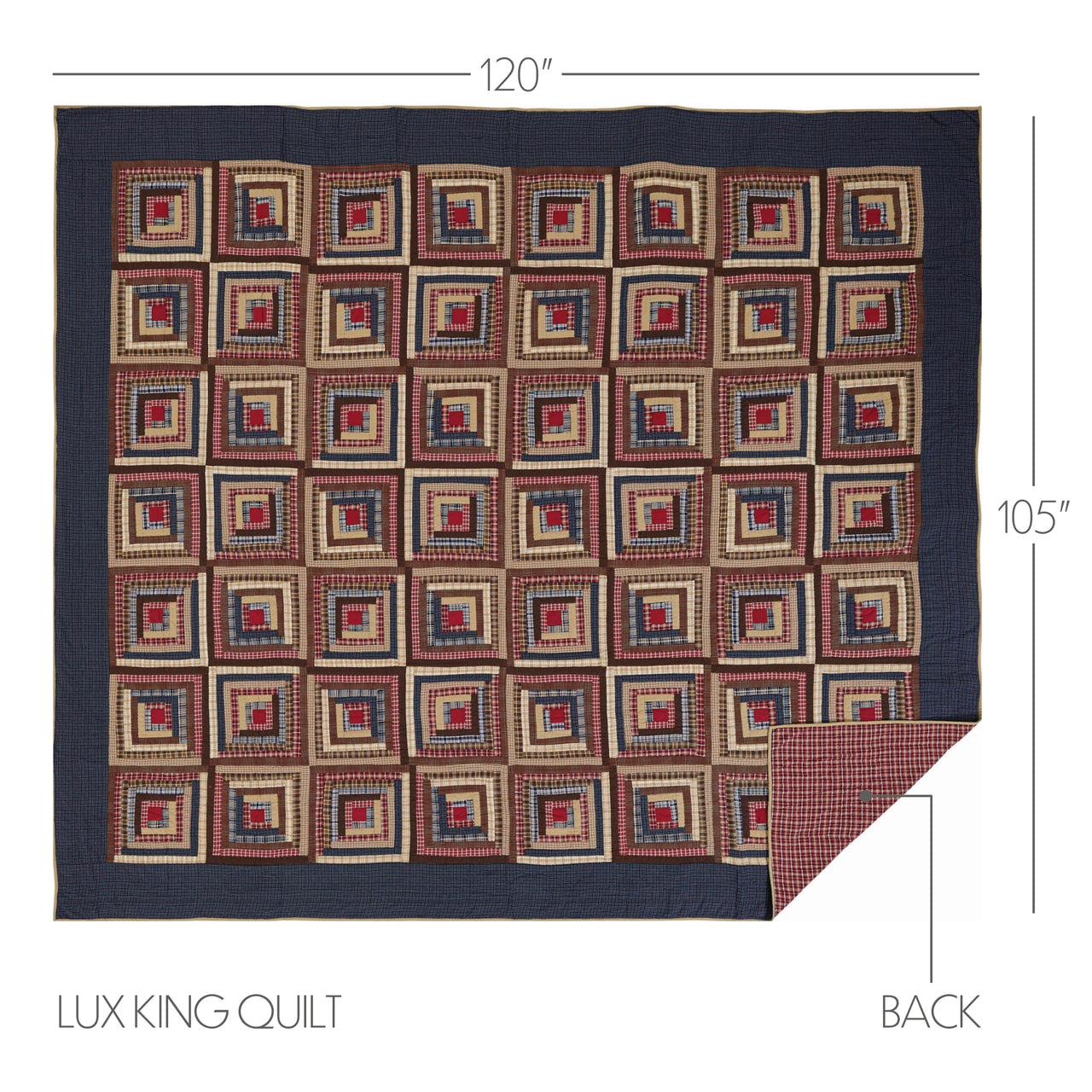 Braxton Luxury King Quilt 120Wx105L VHC Brands