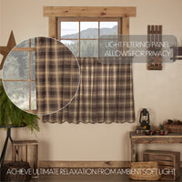 Thumbnail for Dawson Star Scalloped Tier Curtain Set of 2 L36xW36
