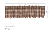 Dawson Star Scalloped Valance Curtain 16x72 - The Fox Decor