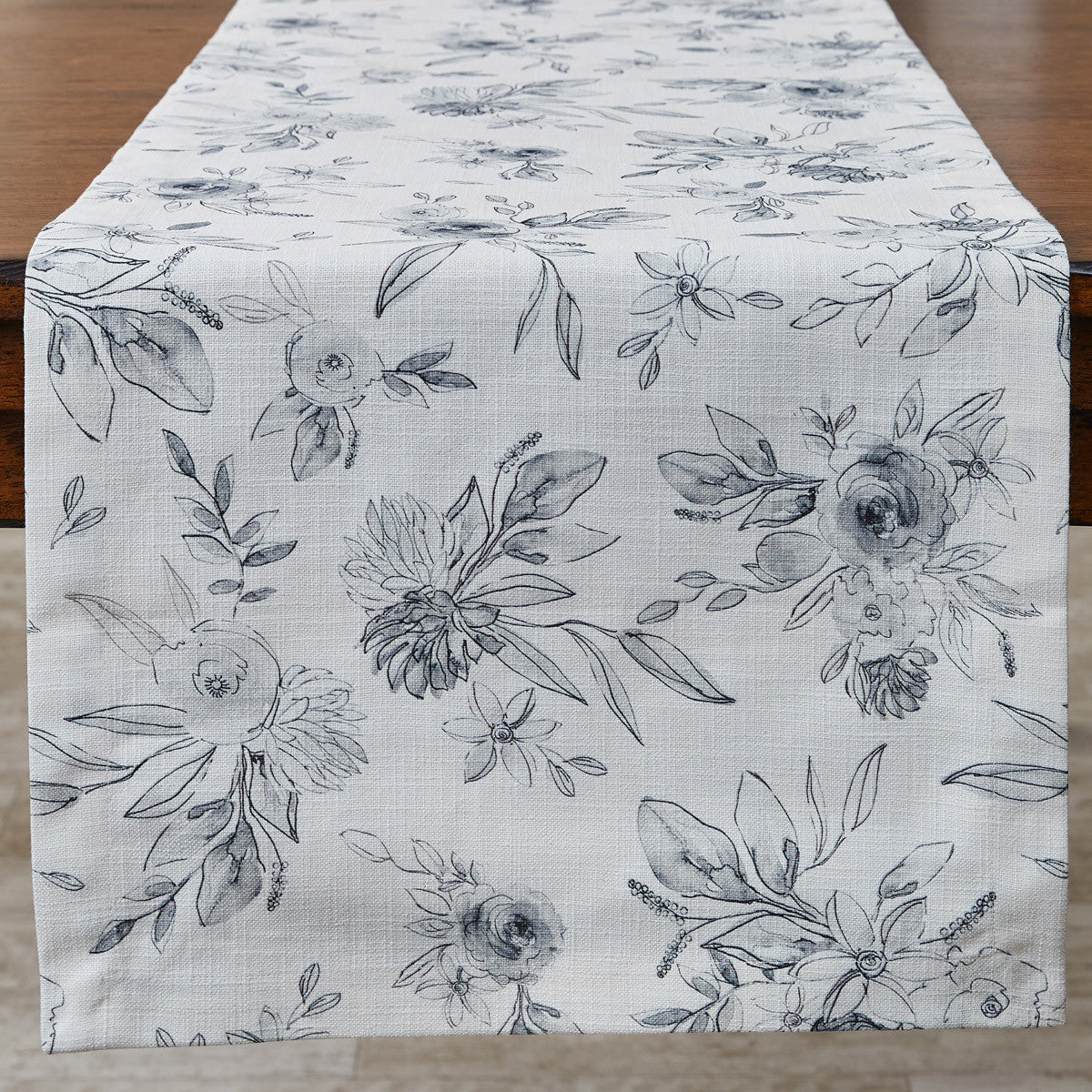 Midnight Floral Table Runner 54"L Park Designs - The Fox Decor