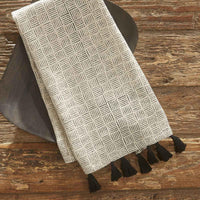 Thumbnail for Black And Natural Block Print Towel set of 2 Park Designs - The Fox Decor