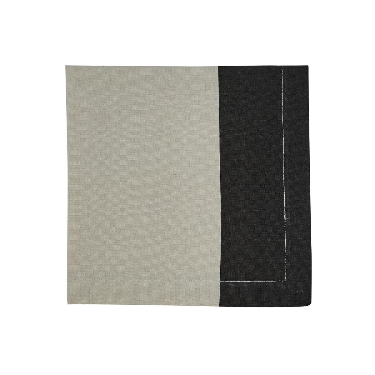 Ebony & Ivory Color Block Napkin set of 4 Park Designs - The Fox Decor
