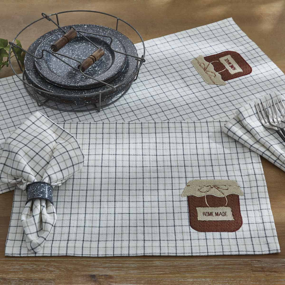 Jam Jar Table Runner - 36"L Set of 2 Park Designs