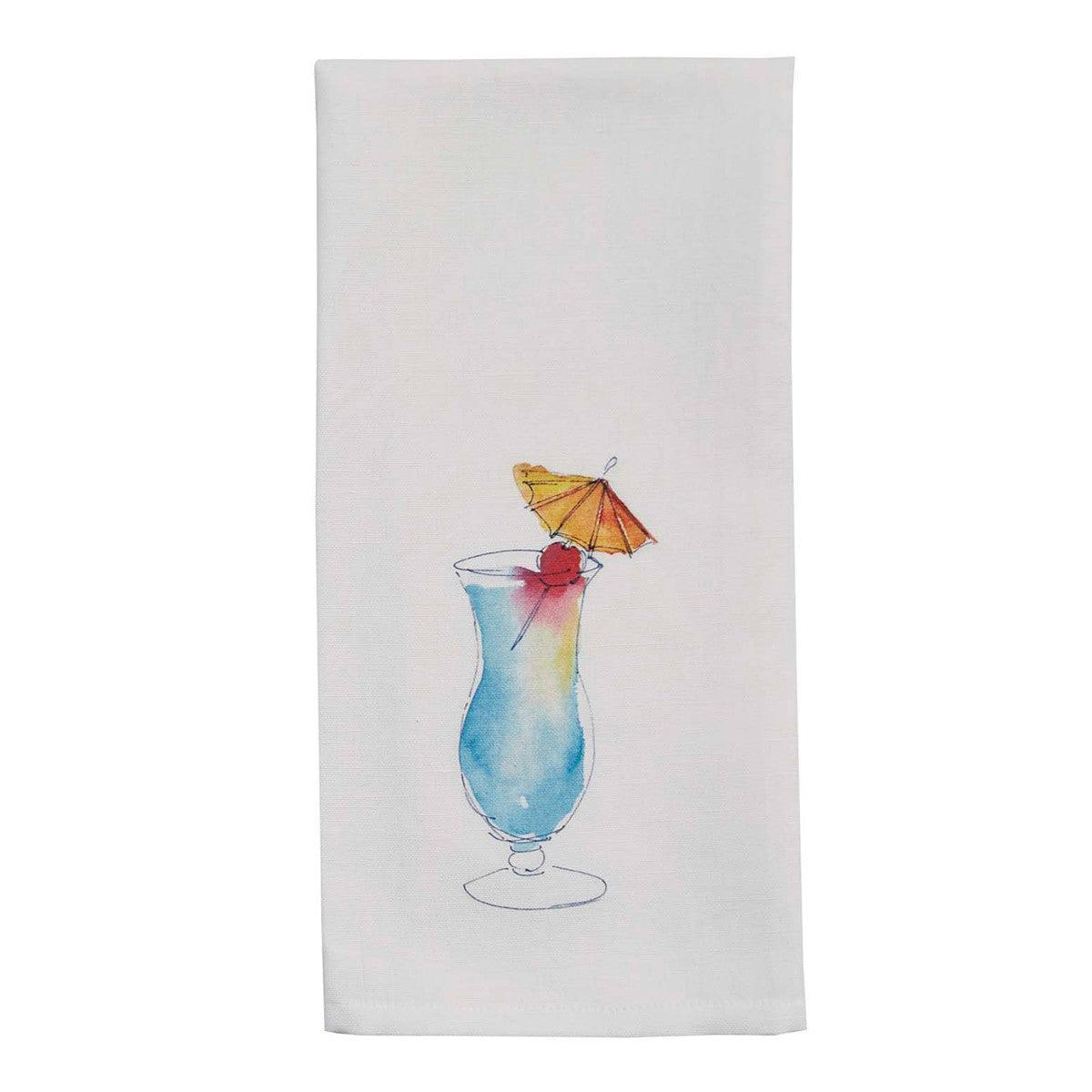 Tropical Drink Towel Blue Hawaiian set of 2 Park Designs - The Fox Decor