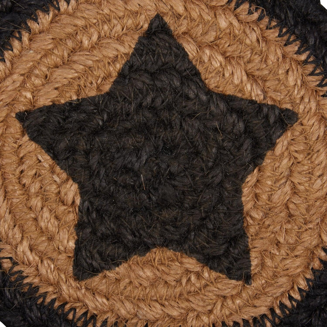 Farmhouse Jute Coaster Stencil Star Set of 6 VHC Brands