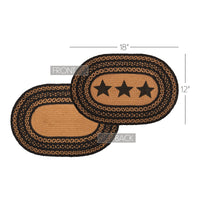 Thumbnail for Farmhouse Jute Braided Placemats Stencil Stars Set of 6 - The Fox Decor