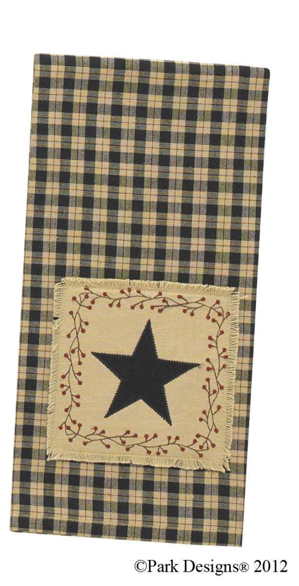 Star Patch Decorative Dishtowel Set of 2 Park Designs