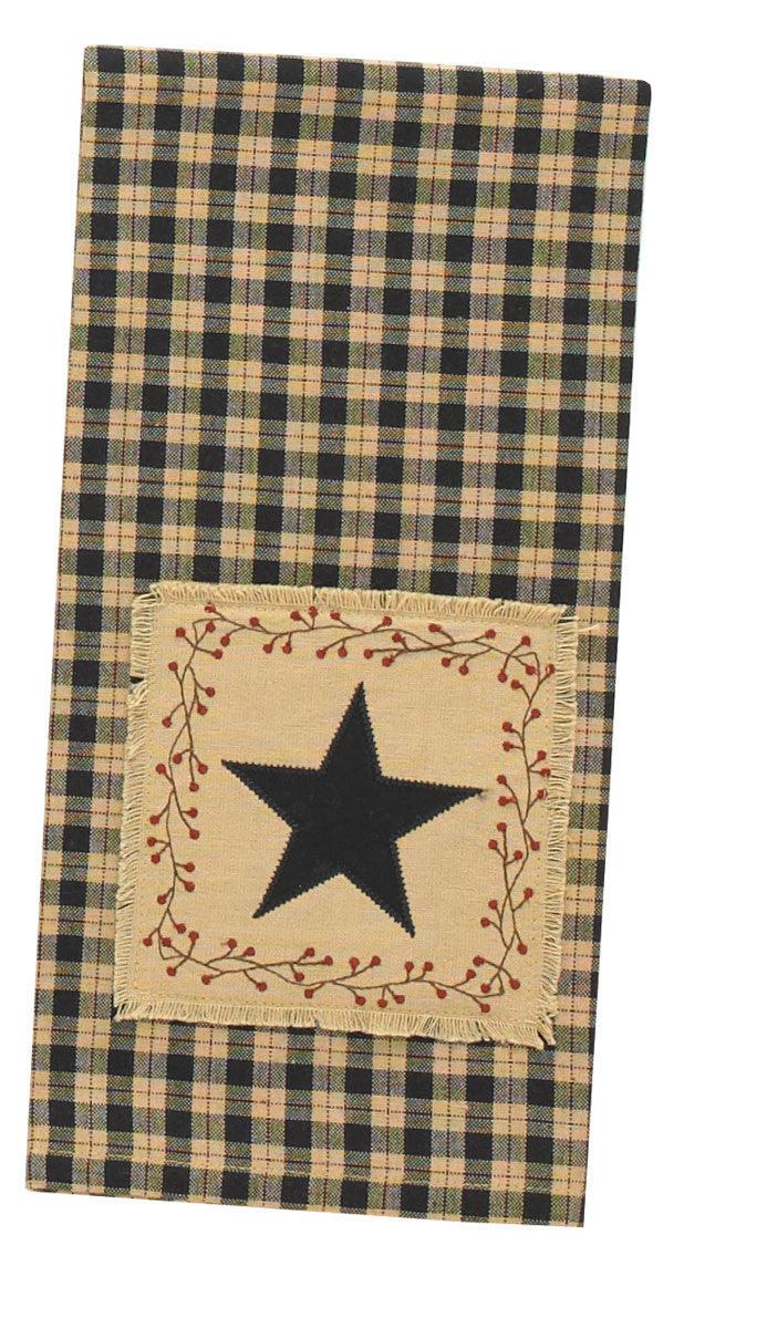 Star Patch Decorative Dishtowel Set of 2 Park Designs - The Fox Decor