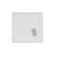Embroidered Napkin - Pineapple Set of 4 Park Designs - The Fox Decor