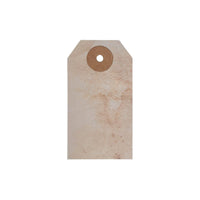 Primitive Star Tea Stained Paper Tag Burgundy 2.75x1.5 w/ Twine Set of 50 - The Fox Decor