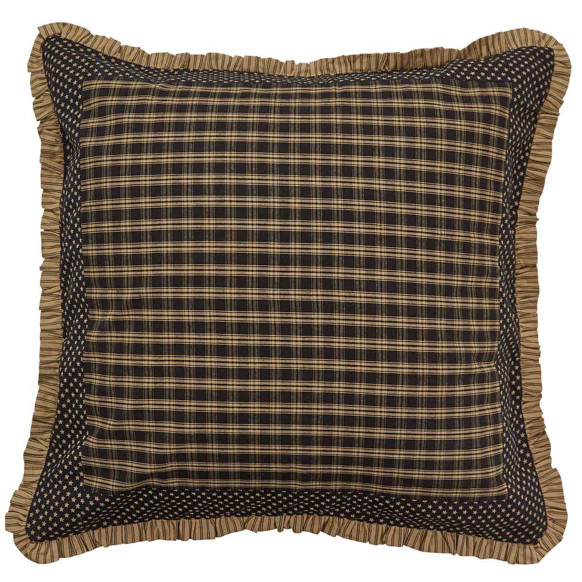 Sturbridge Patch Basic Euro Sham Black Set of 2 Park Designs - The Fox Decor