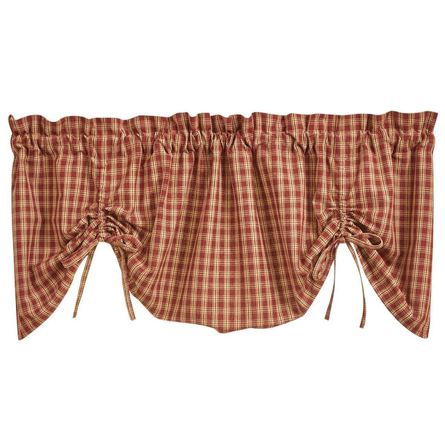 Sturbridge Wine Plaid Valance - Farmhouse 60x20 Park designs - The Fox Decor