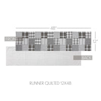 Sawyer Mill Black Runner Quilted 12x48 - The Fox Decor