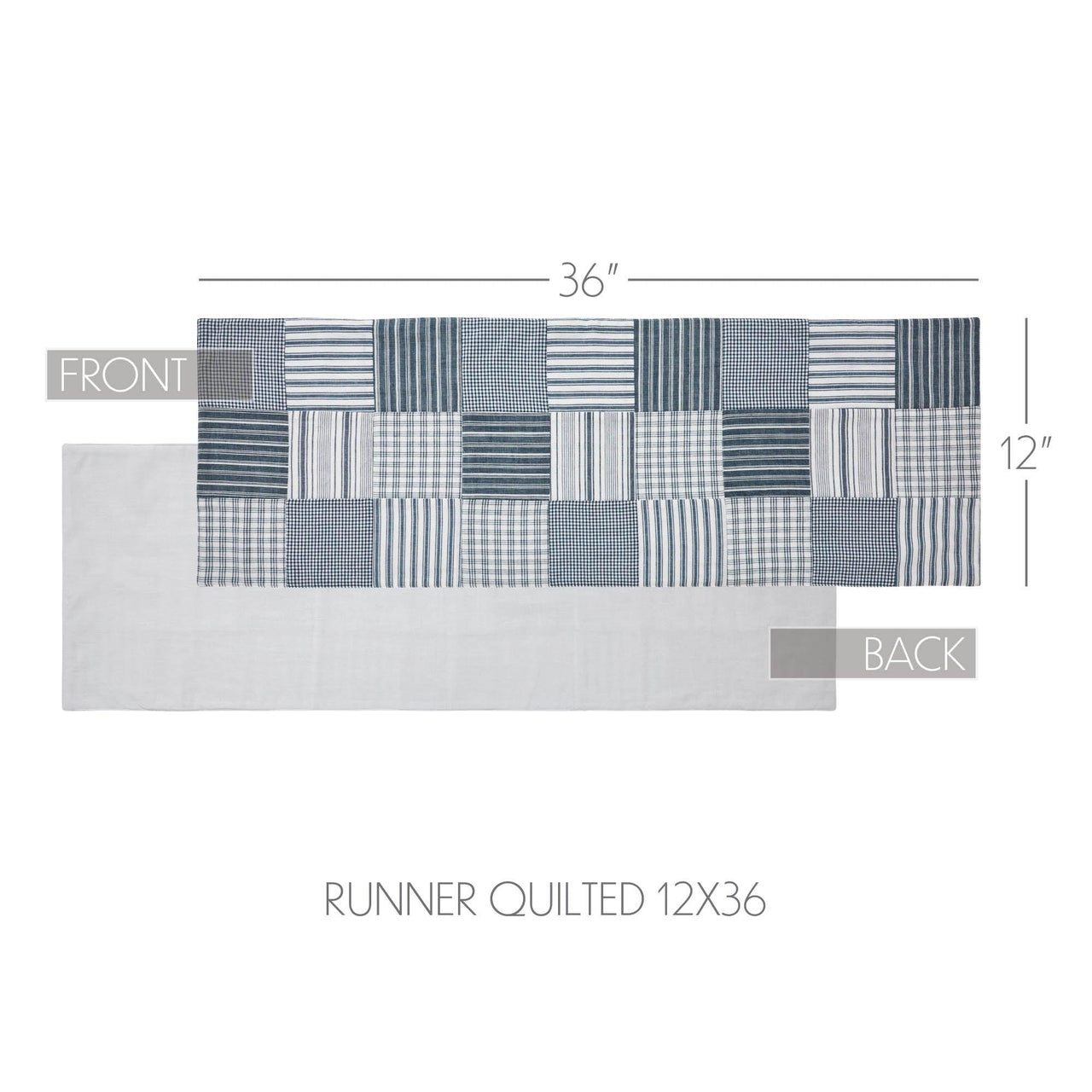 Sawyer Mill Blue Runner Quilted 12x36 - The Fox Decor