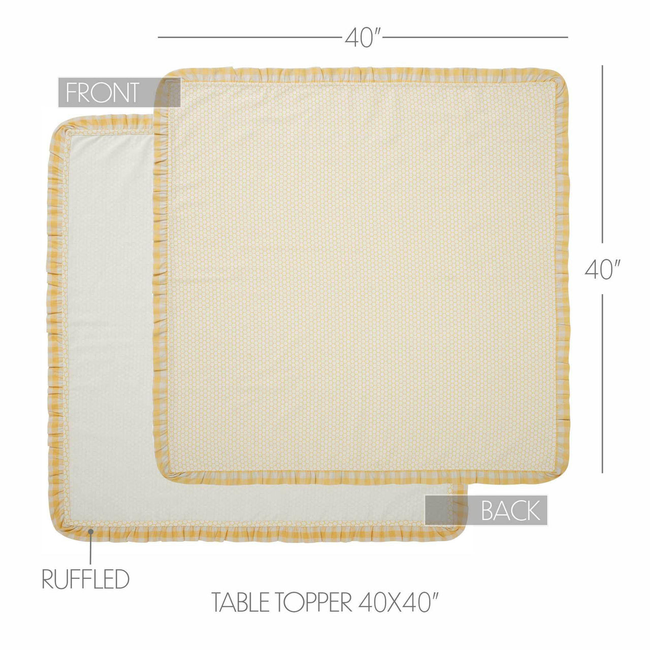 Honeycomb Ruffled Table Topper 40x40 - The Fox Decor