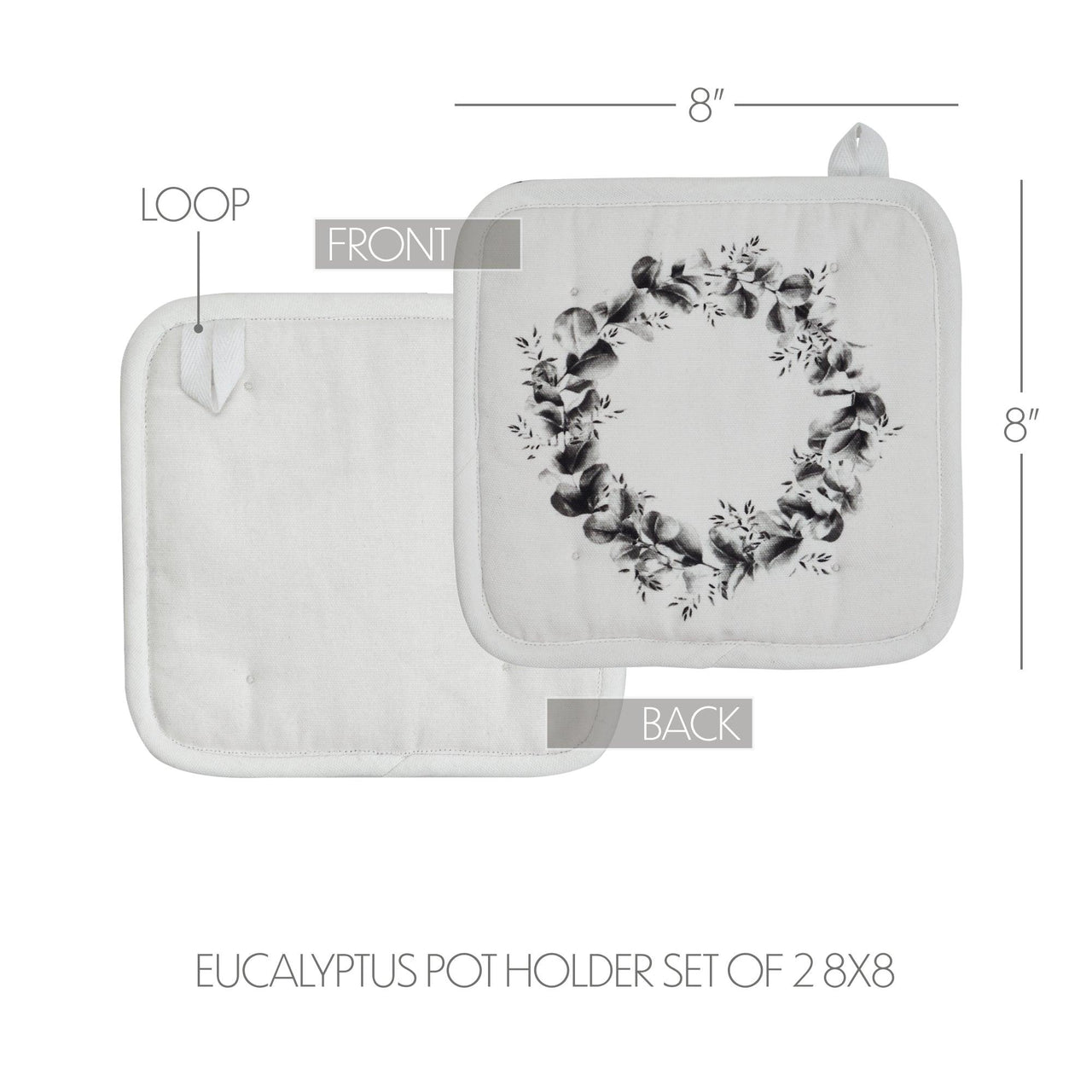 Finders Keepers Eucalyptus Pot Holder Set of 2 8x8 - The Fox Decor