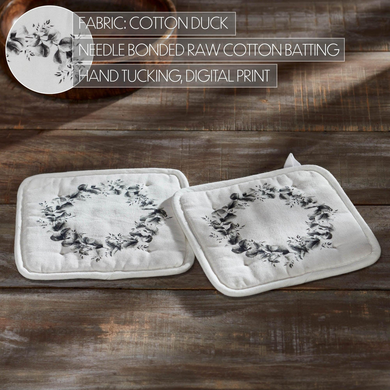 Finders Keepers Eucalyptus Pot Holder Set of 2 8x8 - The Fox Decor