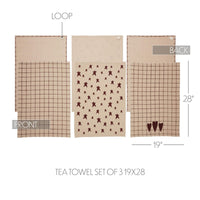 Connell Tea Towel Set of 3 19x28 - The Fox Decor