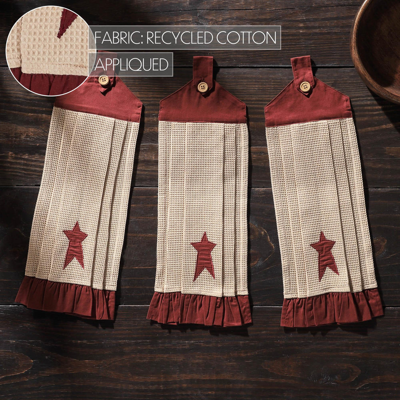Connell Button Loop Tea Towel Set of 3 - The Fox Decor