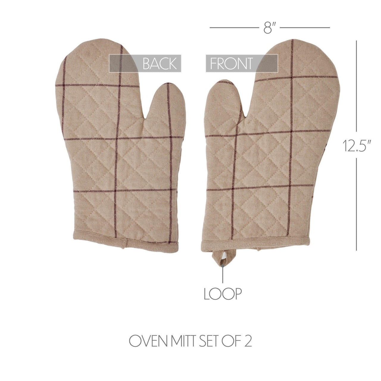 Connell Oven Mitt Set of 2 - The Fox Decor