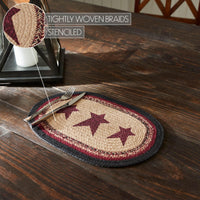 Connell Oval Placemat Stencil Stars 10x15 - The Fox Decor